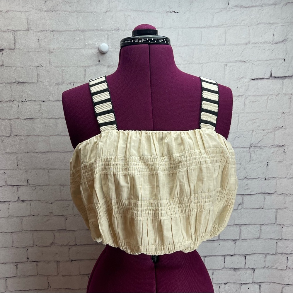 Zara bubble crop top size XS cream